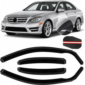 in-Channel Rain Guards Fit for Mercedes-Benz W204 C Class Sedan 2008-2014