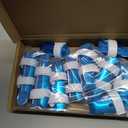 BBTO 10 Pieces Finger Splints Metal Padded Support Finger Stabilizer with Soft Foam Interior and Loop Straps, 3 Sizes(10 Pieces,Blue)