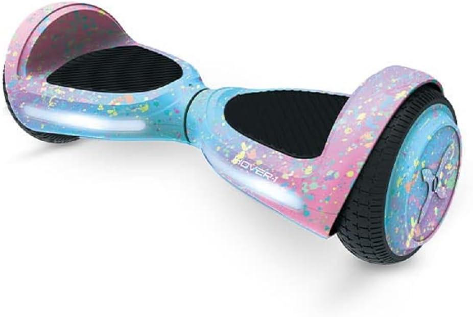 Hover-1 My First Hoverboard Electric Self-Balancing Hoverboard for Kids with 5 mph Max Speed, Dual 150W Motors, 6.3 Tires, 3 Miles Max Range, and LED Headlights (Pink Spots)