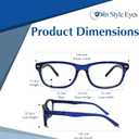 In Style Eyes Seymore Retro Bifocal Reading Glasses - Bifocal Readers for Women and Men, Non-progressive, Adaptive Spring Hinges - Clear Red, 3.0x