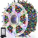 weillsnow 500 LED Multicolor Outdoor Christmas Lights, 164Ft Plug in Waterproof String Lights, 8 Modes with Memory for Outdoor Indoor Garden Halloween Christmas Decorations (Multicolor)