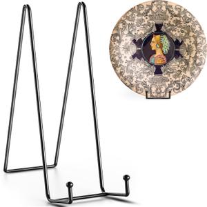 TR-LIFE 16 Inch Heavy Duty Plate Stand (4 Pack) - Metal Display Easel for Large Plates, Picture Frames, Signs, Posters, and Decorative Platters