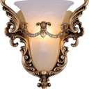 Unique Glass Wall Sconce Light Vintage Glass Wall Light Angel Wings Style Mid Century Modern Wall Light Frosted glassWall Sconce Gold Resin Light Fixture for Dining Room Hallway Bedroom