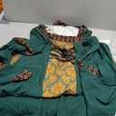Renaissance Medieval Costume Dress Green Damask Bell Sleeve (Size Medium, Renfaire)