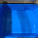 SWIMLINE HYDROTOOLS Plastic-Molded Footbath Soaking Tray for Washing Feet Outdoors Removes Sand & Dirt from House or Pool Heavy-Duty Construction, Smooth Surface, Classic, Blue