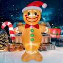Joiedomi Giant Christmas Inflatable Gingerbread Man, Gingerbread Blow Up Huge Christmas Decor Outdoor Hold Candy Cane&Gift, Large Blow Up Yard Decorations with LEDs for Xmas Lawn Garden Dcor