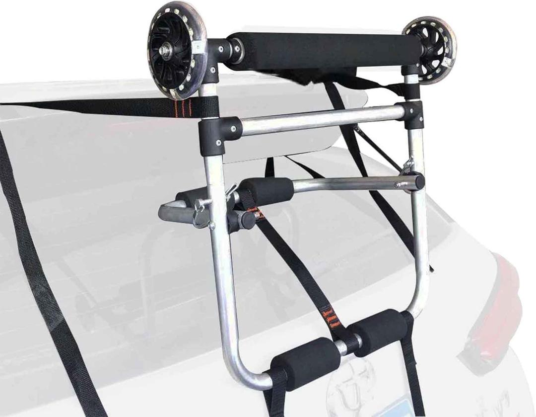HUIMENG Kayak Roller - Load Assist Prevent Sideslip with Adjustable Tightness and Angle Boat for Mounting Kayaks Canoes to Car TopsCrossbarsRoof Racks or Roof Pads,Load 220lbs, silver