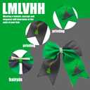 2Pcs Green & Pink Hair Bows  Witch Hair Accessories, Witch Merch Gifts for Women, Inspired Clips for Musical Fans & Costume Parties (Green)