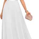 DRESSTELLS White Formal Dresses for Women, Prom Party Bridesmaid Cocktail Wedding Guest Mother of the Bride Evening Gowns Gala Homecoming Maxi Lace Chiffon Dress, 2026 Spring, White XL