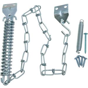 1 Set Screen Door Chain for Door Spring Screen Door Chain and Spring Heavy Hardware Door Chain Stopper for Windproof Safety Storm Door Closing Device Silver