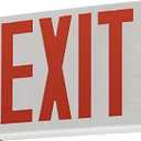 Lithonia Lighting Basics LED Exit Sign/Emergency Light Combo, Red/Green Switchable Exit Sign and Emergency Lights for Business, 2-Head Fixture, Round Lamp Heads, White (ECRG RD M6) 3 Pack