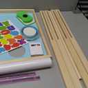 Kids Wooden Easel with Paper Roll, Adjustable Magnetic Double Sided Drawing Board Whiteboard & Chalkboard Dry Easel Board, Children Art Easel for 3-12 Years Kids Boys Girls Painting Drawing (Blue)