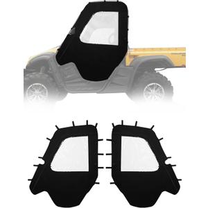 UTV Soft Cab Enclosure for Hisun 500/700, Axis 500/700, Coleman 500/700; Heavy-Duty Oxford Fabric, Windproof & Waterproof L&R Side Doors with Zipper PVC Windows, Reserved Side Mirror