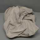 Simple&Opulence Linen Fitted Sheet (1 Piece) - 14 Inch Deep Pocket Mattress Cover Natural Flax Cotton Blended Soft Breathable Bedding - Linen, Twin Size