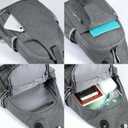 Voova Crossbody Sling Backpack Sling Bag for Men Women, Travel Hiking Chest Bag Daypack, Small over the Shoulder Backpack, Gray