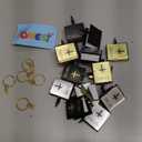 ONEST 15 Pieces Mini Bible Keychains Mini Bible Handbag Pendant Gift Religious Favors Black Silver Gold Bible Covers