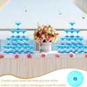 Zopeal 50 Pcs Champagne Glasses 5 oz Unbreakable Plastic Martini Glasses Disposable Wine Cups Stackable Stemmed Champagne Coupe Party Stem Cups for Valentine's Day Wedding Birthday Bar (Blue)