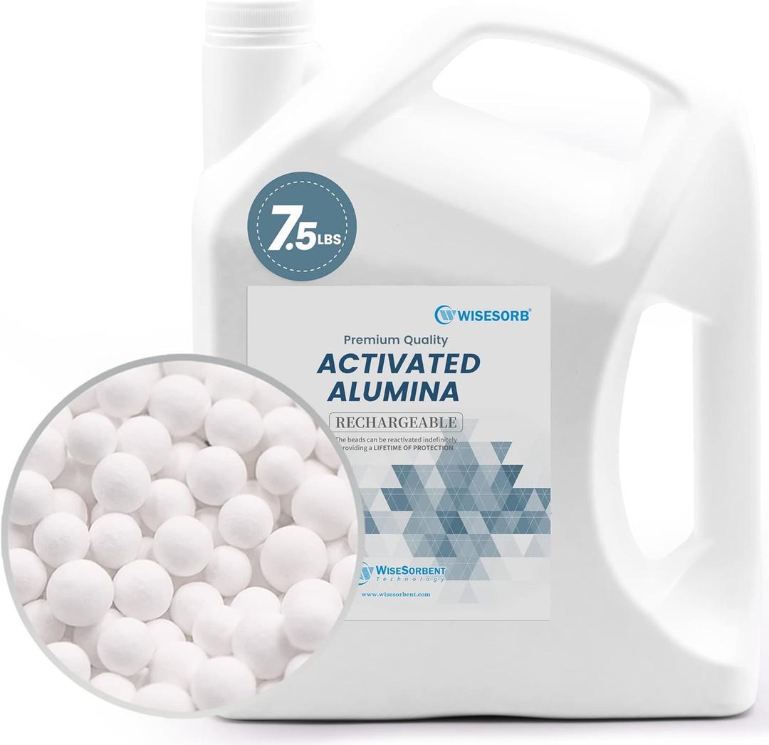 Wisesorb 7.5 LBS Activated Alumina, Alumina Desiccant Great for Filament Drying, Reusable Dessicant Dehumidifiers Desiccant Moisture Absorber Prevent Wet Filament