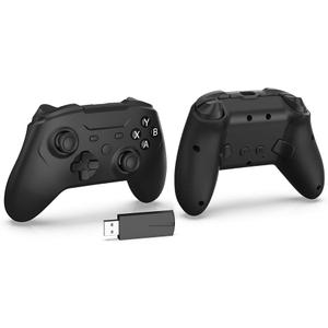 DOBE TYX-3618B Steam Controller, Wireless Gaming Controller for Steam/Steam Deck/PC Windows/Laptop/PS3, PC Gamepad with Adjustable Dual Vibration & Headphone Jack Battery Required (Black)