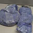 Matthew Large Heavy Duty Mop Head Commercial Replacement for General and Floor Cleaning, Screw-on Wet Industrial Cotton Looped End String Head Refill (Blue Pack of 2) w/ Built-in Flexible Bristle Brush