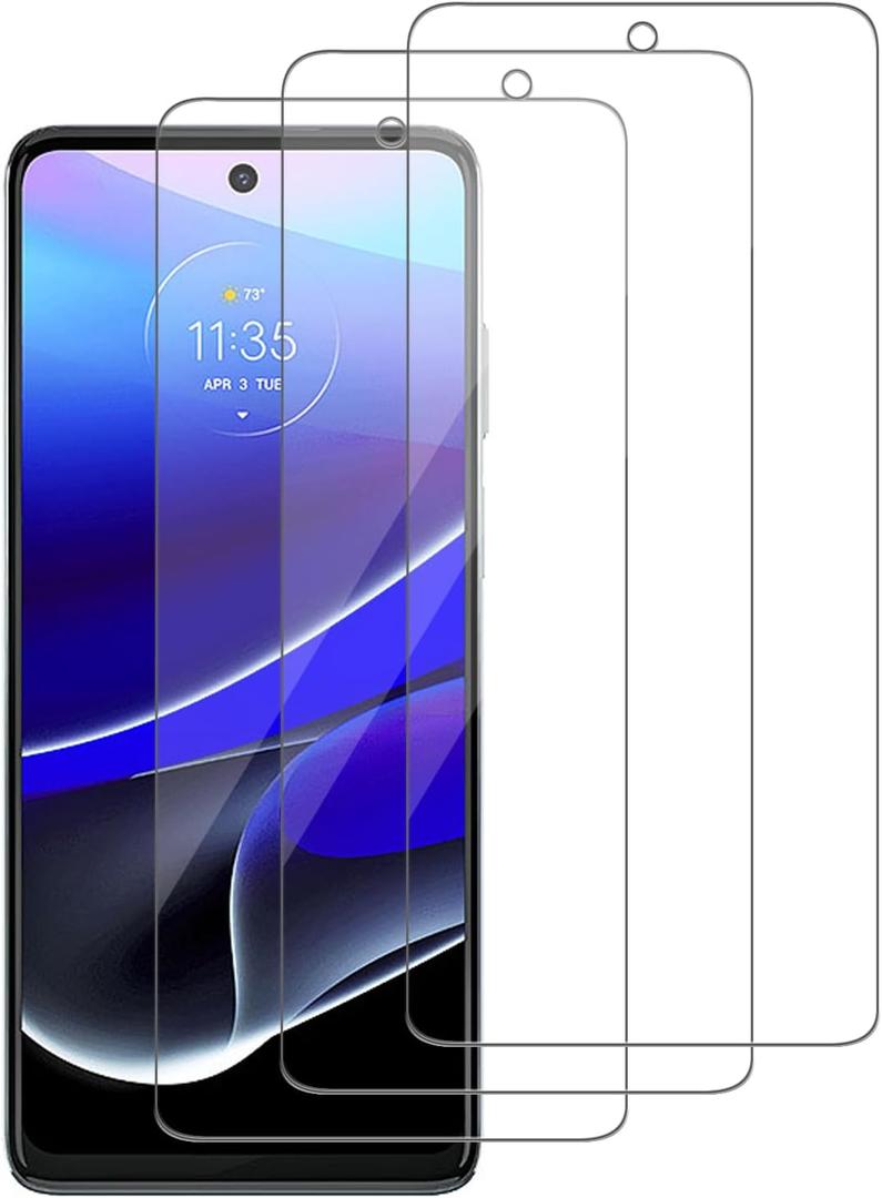 3 Pack for Motorola Moto G Stylus 5G (2022) Tempered Glass Screen Protector, Scratch-Proof, Bubble-Free,HD Transparent, 9H Hardness,Bubble Free,Case Friendly