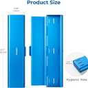 Wider Aluminum Toothbrush Travel Case, Portable Travel Toothbrush Holder, Durable Manual Toothbrush Box Container for Traveling, Bathroom, Camping, Business Trip, Blue (1 Pack (Large))