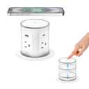 Motorized Pop Up Outlet,2 PD 45W USB C Charging Station, 3.15 in Hole Desktop Power Grommet Electrical Power Outlets Insert in 4AC 4 USB Ports 15W Wireless Charger for Kitchen Countertop