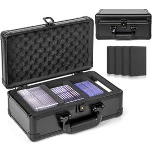 ULTRGEE Top Loader Storage Box, Graded Card Storage Boxes, Trading Card Organizer Cases, PSA Card Case Slab Case Holder for Sports Cards, Holds 125+ Top Loaders