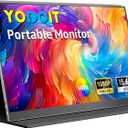 Yodoit Portable Monitor for Laptop, 15.6" 19201080 Travel Screen FHD IPS Display with USB Type C Port, Speakers and Smart Cover Compatible with PC, MacBook, Xbox (Black)
