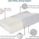 Cervical Neck Pillow for Pain Relief - Ergonomic Nature Latex Foam Contour Pillows for Side, Back Sleepers, Medium Firm Pillow for Neck Support with Breathable Cover(3.9"/4.7")