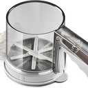 3 Cup Flour Sifter, Sifter for Baking Sifter Handheld Baking Sieve Food-Grade Double-Filter Stainless Steel Flour Sifter Non-Rust Sifter used for Rapid Screening of Flour Apricot Flour Sugar Powder