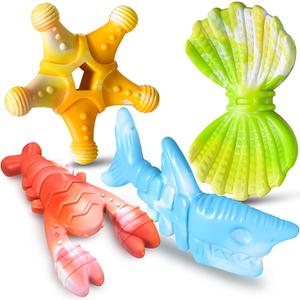 KXK Durable Dog Chew Toys for Aggressive Chewers Large Medium Small Breed, Tough Dog Toys for Large Medium Small and Puppies Teeth Cleaning, Pet Toy with Durable Nylon (New-4 Pack)