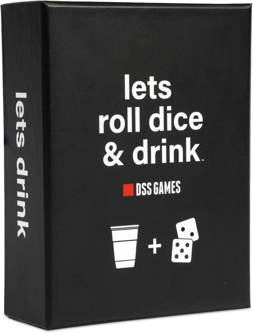 Lets Roll Dice & Drink | Drinking + Challenge Dice Game | Ages 21+