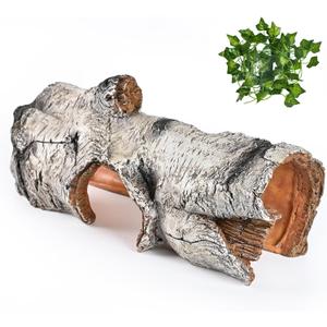 Reptile Hide Caves Simulation Tree Hideout, Hideout Shelter Sleep Cave is Decorated for Arboreal Reptile, Snake, Leopard Gecko, Lizard, Salamander, Hermit Crab Aquarium