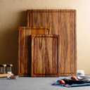 Acacia Wood Cutting Board for Kitchen Wooden Cutting Board with Deep Juice Groove and Handles, Wooden trays for meat, fruit and cheese