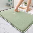 OLANLY Thick Memory Foam Bath Mat Rug 36x24, Extra Soft Absorbent Bathroom Rug, Quick Dry Bath Mats, Non-Slip, Machine Washable Carpet for Bathroom, Tub and Shower, Home Decor Accessories, Sage Green