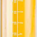 Glass Bottles with Lids and Time Marker, Glass Water Bottles with Carrying Strap, 17oz Glass Bottles for Juicing for Office, Gym