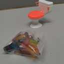 21 Pieces Miniature Bottles with 1 Piece Mini Toilet Cake Topper Dollhouse Cake Miniature Funny Toy Set for Party Celebrating Party, Birthday Decorations