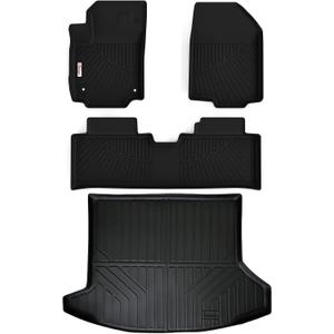 Tesson Floor Mats & Trunk Mat for Chevy Equinox 2025 2026(Not for EV),All Weather Protection Accessories Custom Full Set Liners Include 1st & 2nd Row Automotive Floor Mats TPE Winter Slush Car Liner