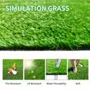 honeypet Green Turf Rug 4FT x 5FT Pet Dogs Lawn Mat Artificial Grass Turf Area Rug Runner Customized Size Indoor Outdoor Balcony Garden Landscape Pet Rug Home Decor