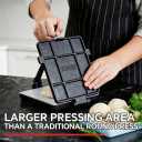 ZENCA Square Tortilla Press 8 Inch Cast Iron Flatbread Maker Pre-Seasoned with Vegetable Oil Heavy-Duty Tortilla, Roti & Arepa Press Easy to Use & Clean Nonstick Surface