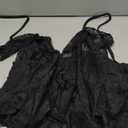 Avidlove Bralettes for Women Lace Wireless Bra V Neck Racerback Crop Top Adjustable Lingerie No Padded (Medium, Black)