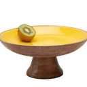 Folkulture Wooden Fruit Bowl | (12") Decorative Bowls for Kitchen Counter or Centerpiece Table Decor | Large Bowls, Pedestal Bowl for Farmhouse décor | Wood Fruit Bowl for Kitchen