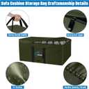SIRUITON 69L x 29.5W x 21.6H Outdoor Cushion Storage Bag,Patio Furniture Cushion Storage Bag,Heavy Duty 600D Oxford Garden Cushion Storage Covers, Waterproof 9FT Christmas Tree Storage Bags.