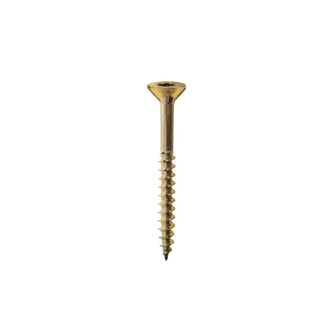 Nuvo Iron - #8 Construction Screw, 1-3/4", T25 Torx Head, Yellow Zinc Plating, 400 pcs/jar