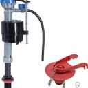 Fluidmaster K-400H-039 High Performance Toilet Fill Valve with 2-Inch Adjustable Toilet Flapper Kit