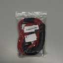 MayPaw 6FT Rope Dog Leash, Soft Padded Handle Thick Nylon Pet Leash, Large Medium Dogs Walking Training Leashes (red Black, 1/2" * 6')