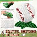 Containlol 9 Pcs Baseball Party Decorations Baseball Table Honeycomb Centerpieces Table Toppers for Sports Themed Birthday Party Supplies