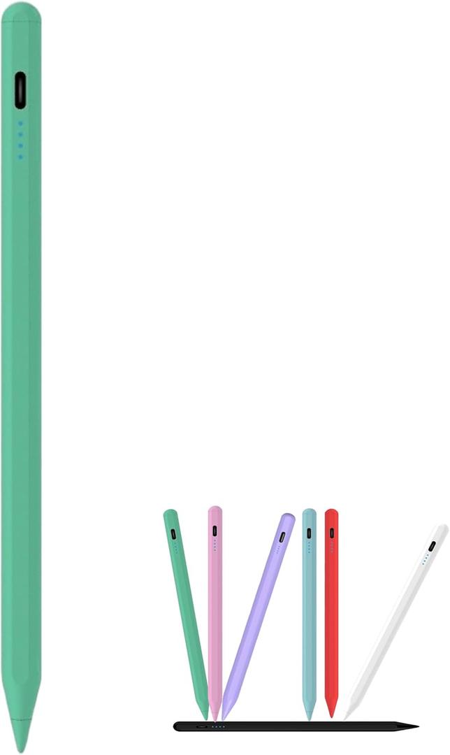 Stylus Pen for Samsung Galaxy Tab A11/A11+/A9/A9+/A8/A7 Lite, Magnetic Capacitive Pen with Fast Charging & 8H Long Battery, Universal for iPad iPhone Android Touch Screens, Green