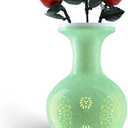 3D Puzzles Vase for Adults, 200 Pieces Plastic DIY Unique Flower Vase with LED Light House Warming Gift Birthday Gifts for Flower Arrangements and Home Decor (C- Mint Jade)